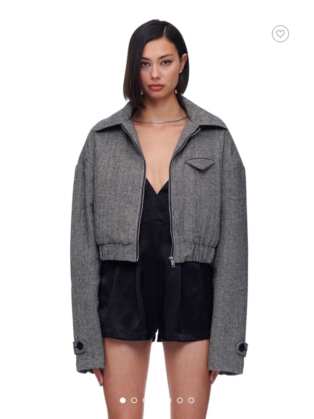 Lioness Claude Tweed Cropped Jacket - S